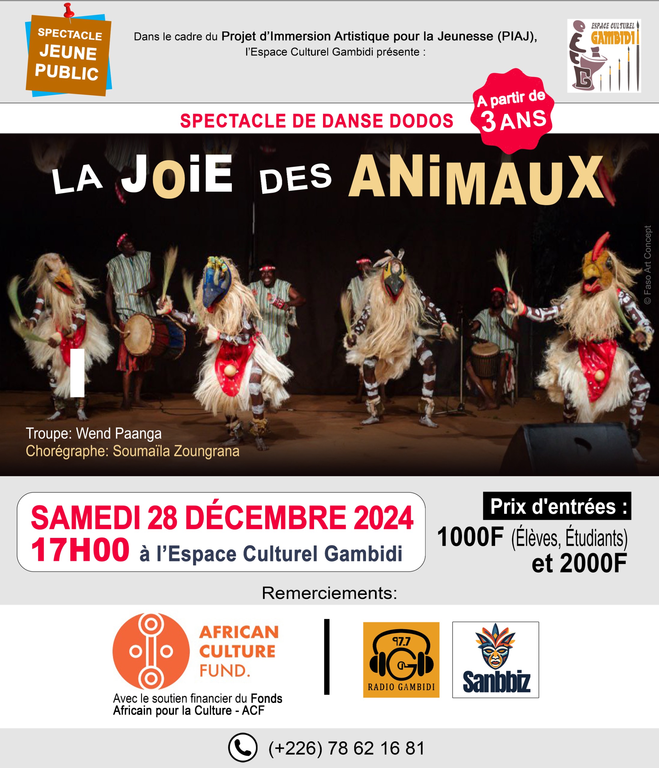 Espace Culturel Gambidi : La joie des animaux