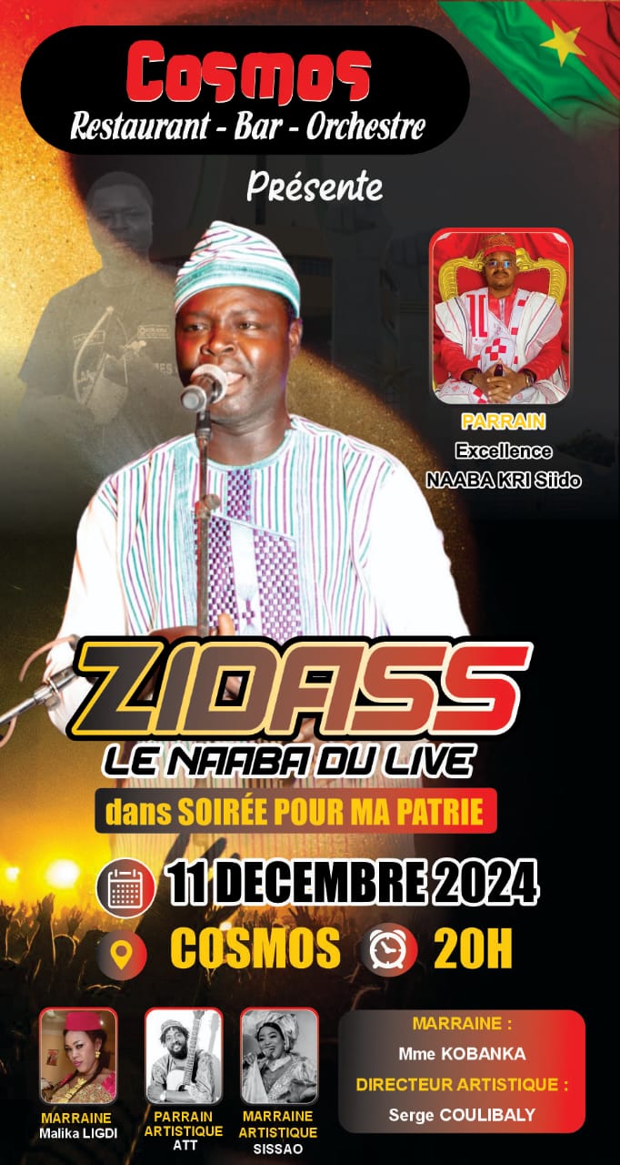 ZIDASS, le naaba du live, dans la soirée pour ma patrie.